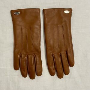 Coach leather gloves